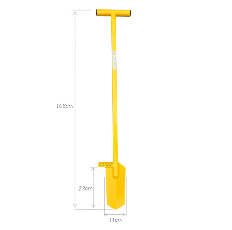 PLANTEM Tall Spear Dimensions, 108cm tall with a 23cm tall blade, 11cm wide