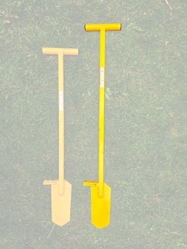 PLANTEM Tall Spear shown next to a traditional PLANTEM Spear