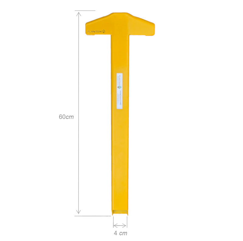 StakeAid on a white background showing product dimensions